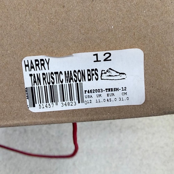 BED|STU Men’s Harry Tan Rustic Leather Slip On Sneaker Size 12
